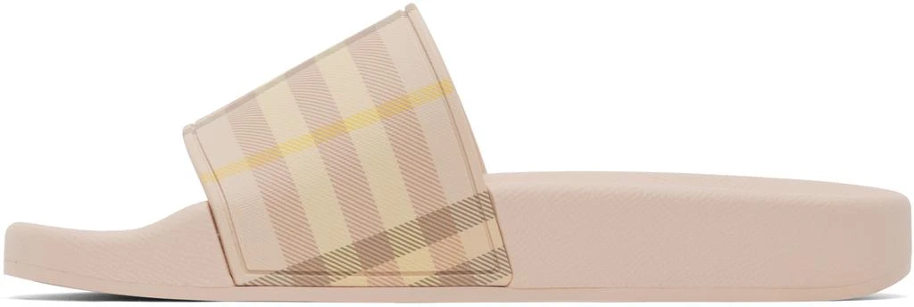 Burberry Pink Check Pool Slides 3