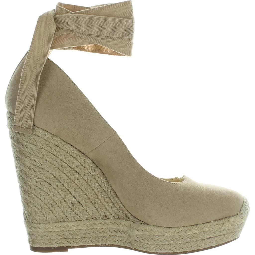 Jessica Simpson Zexie Womens Canvas Wrap Wedge Heels 2