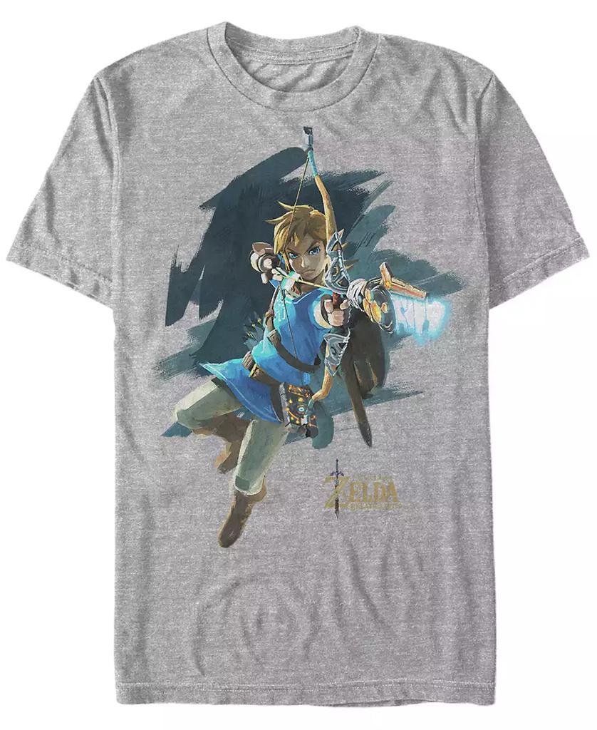 Nintendo Nintendo Men's Legend of Zelda Breath of The Wind Links Jump Shot Short Sleeve T-Shirt