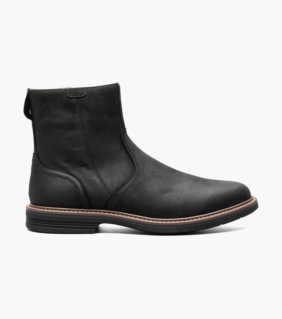 Florsheim Norwalk Boots Men's 13 Black Leather Plain Toe Side Zip Ankle ZOGG196 2