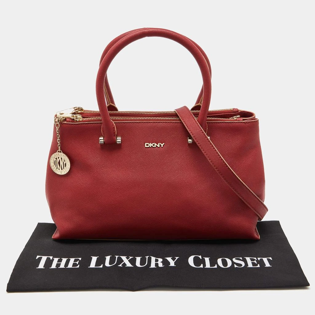 DKNY DKNY Red Leather Bryant Park Double Zip Shopper Tote 9