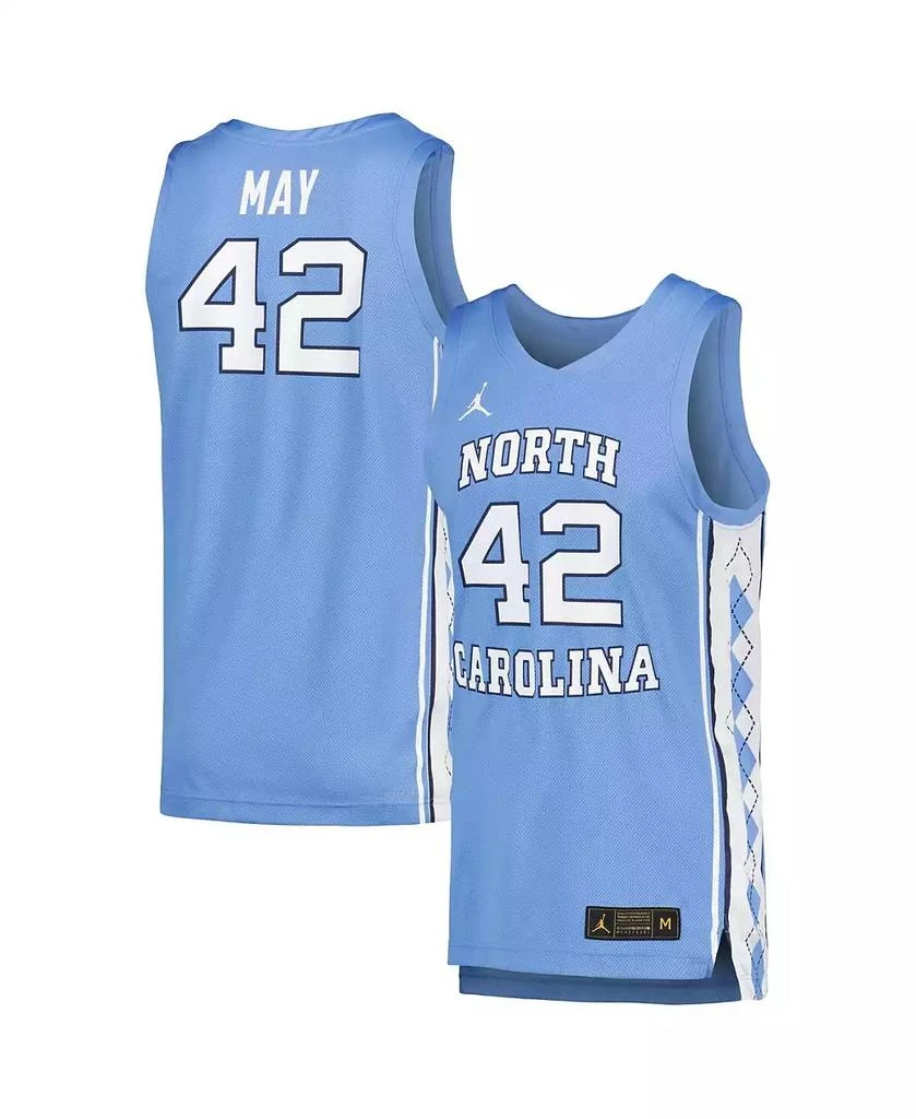 Jordan Men's #42 Carolina Blue North Carolina Tar Heels Replica Basketball Player Jersey 1