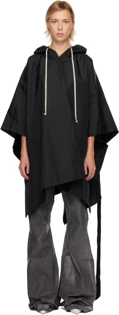 Rick Owens Black Concordians Poncho Hoodie 1
