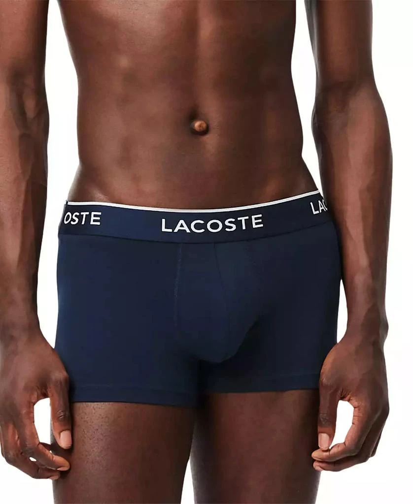Lacoste Men's 3-Pack Regular-Fit Logo Waistband Trunk Underwear 6
