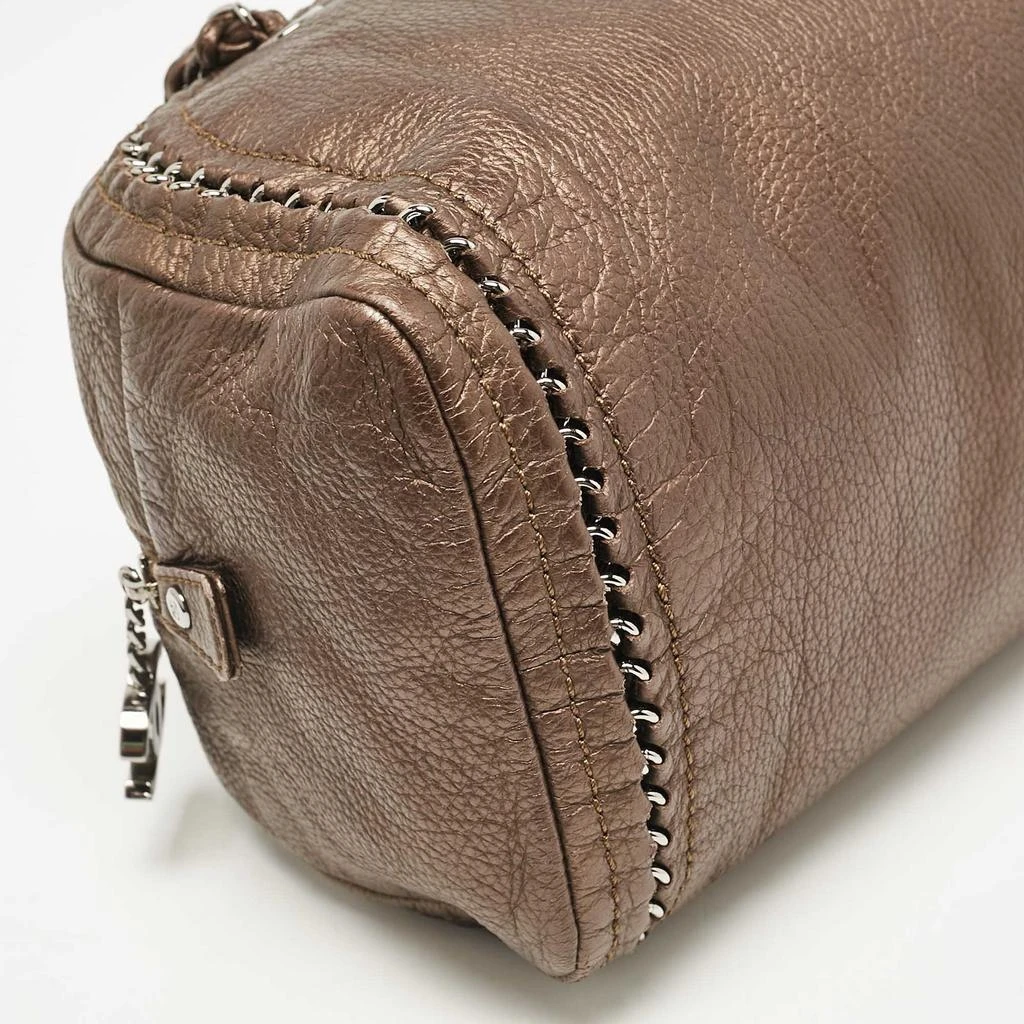 Chanel Chanel Bronze Leather Medium Chain Trim Luxe Ligne Bowler Bag 14