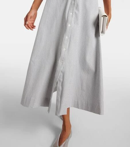 VERONICA BEARD Mackey striped cotton maxi dress 5