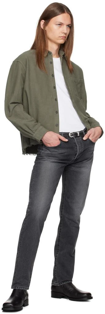 John Elliott Khaki Solid Hemi Oversized Shirt 4