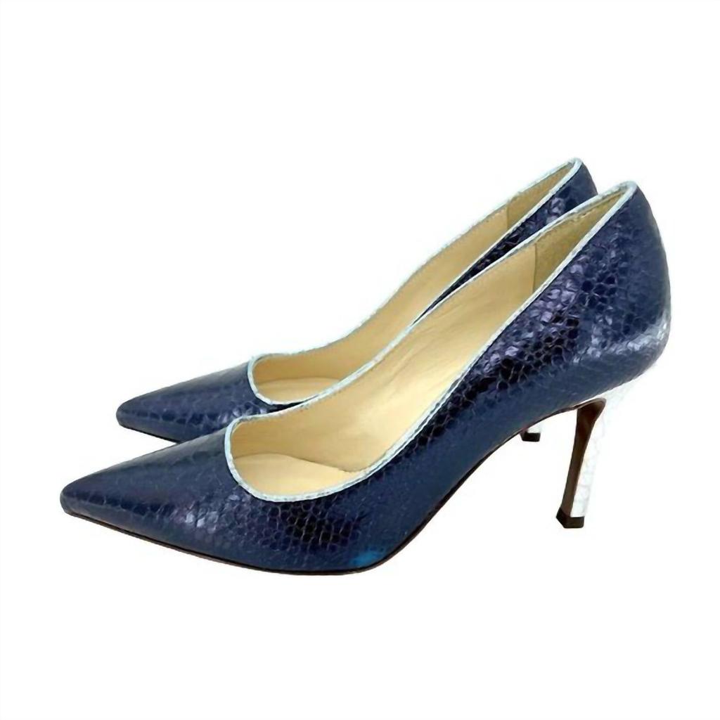 L'AUTRE CHOSE L'Autre Chose - Women's Metallic Snake Leather Stiletto Heel