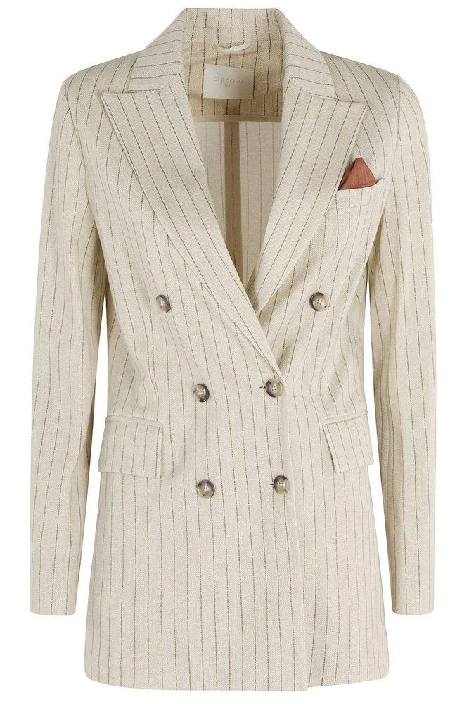 Circolo 1901 Circolo 1901 Pinstriped Double-Breasted Blazer
