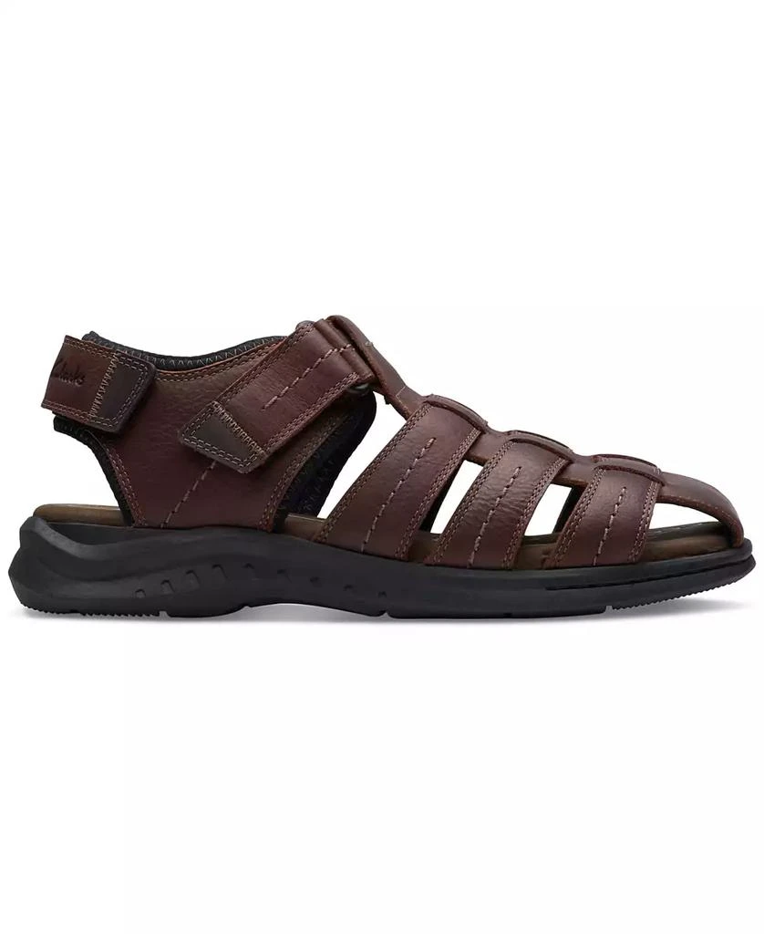 Clarks Men's Walkford Fish Tumbled Leather Sandals 3