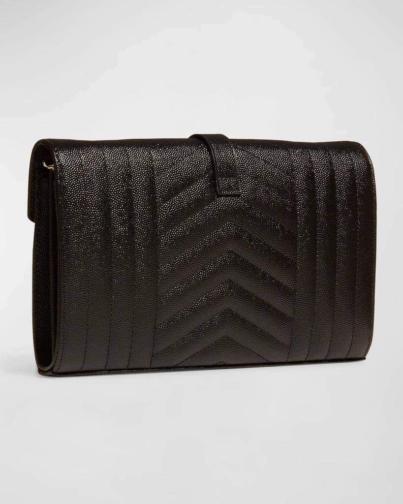 Yves Saint Laurent Envelope Triquilt YSL Wallet on Chain in Grained Leather 4