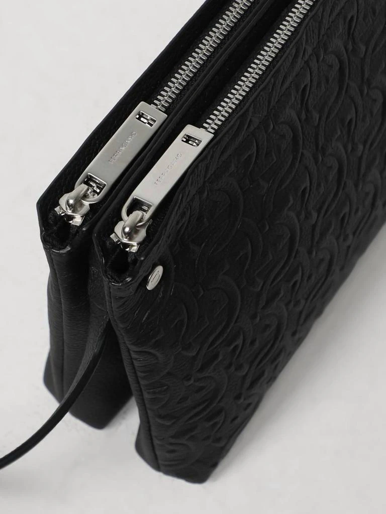 Salvatore Ferragamo Salvatore Ferragamo - Men's Grained Leather With Gancini Shoulder Bag 3