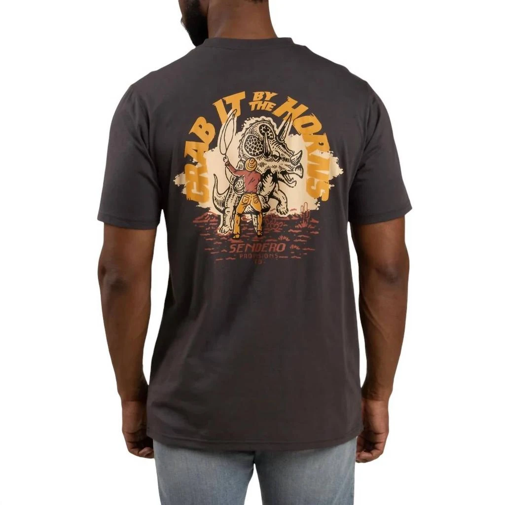 Sendero Provisions Co. Triceratops T-Shirt In Vintage Black 2