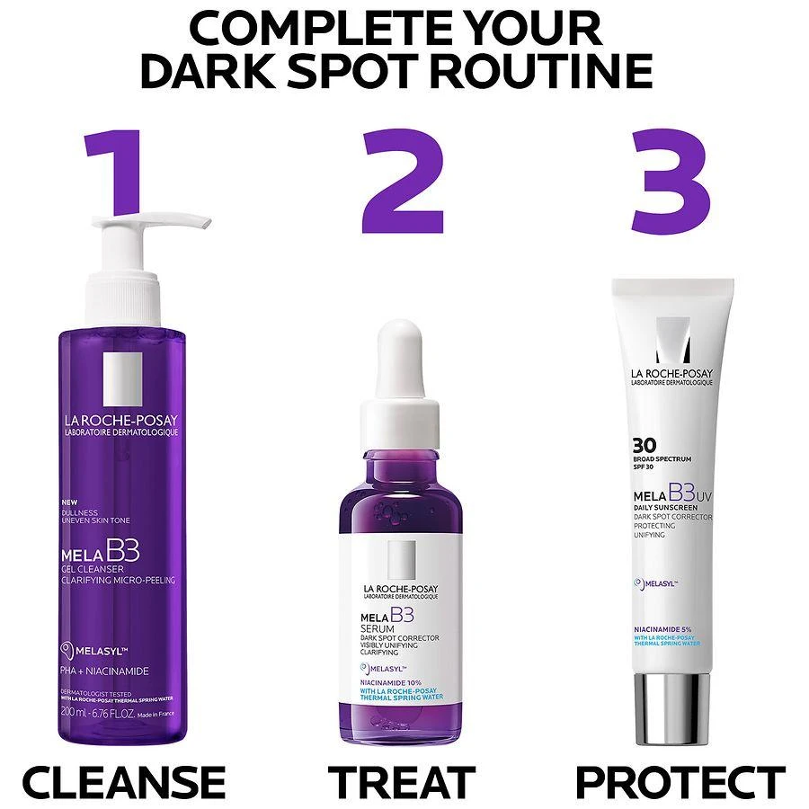 La Roche Posay Mela B3 Dark Spot Corrector Gel Facial Cleanser with Melasyl and Niacinamide 8