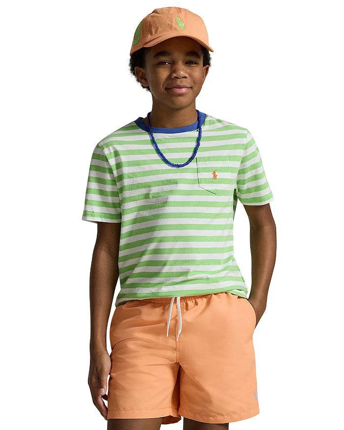 Ralph Lauren Boys' Striped Cotton Jersey Pocket Tee - Little Kid, Big Kid