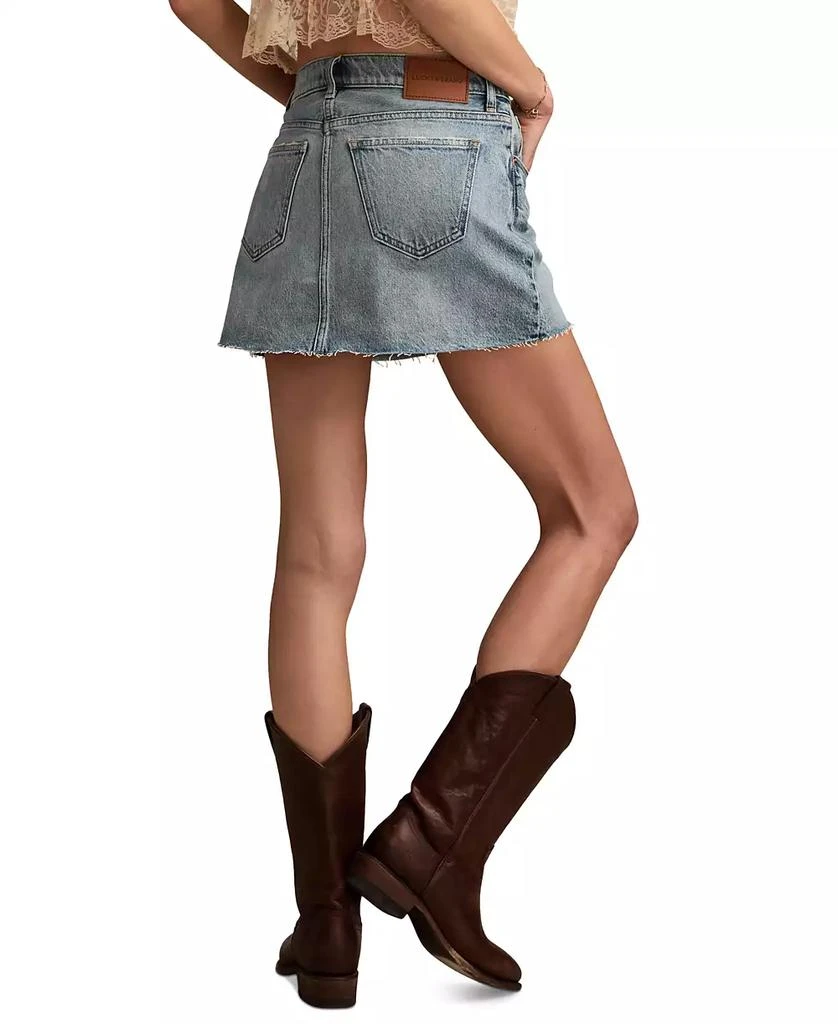 Lucky Brand Women's Crossover Cutoff Denim Mini Skirt 5