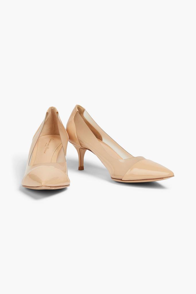 Gianvito Rossi Plexi 55 patent-leather and PVC pumps