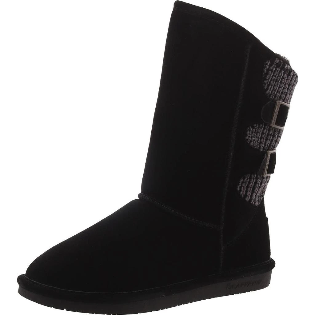 Bearpaw Boshie Womens Suede Knit Mid-Calf Boots 2