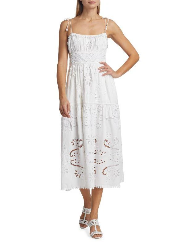 Sea Liat Eyelet Embroidered Midi-Dress 1