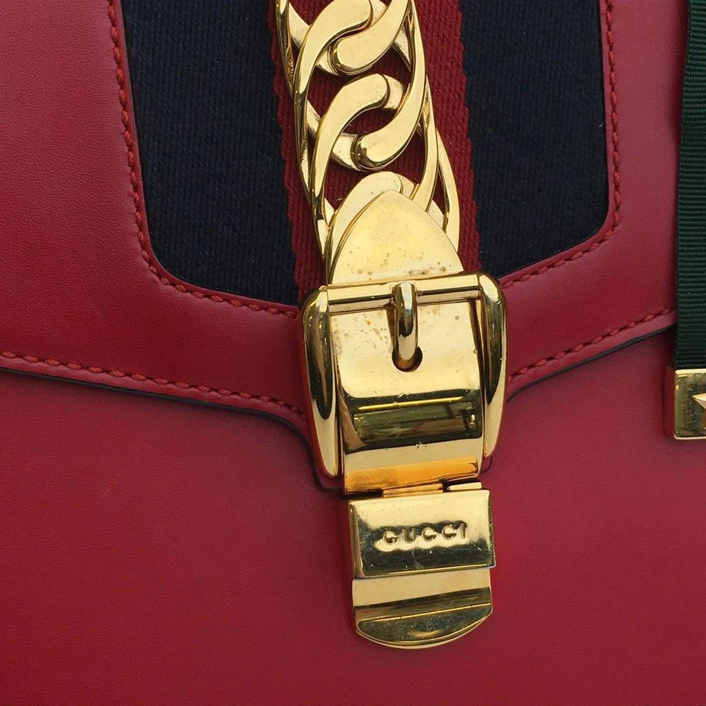 Gucci Gucci Red Leather Small Sylvie Shoulder Bag 16