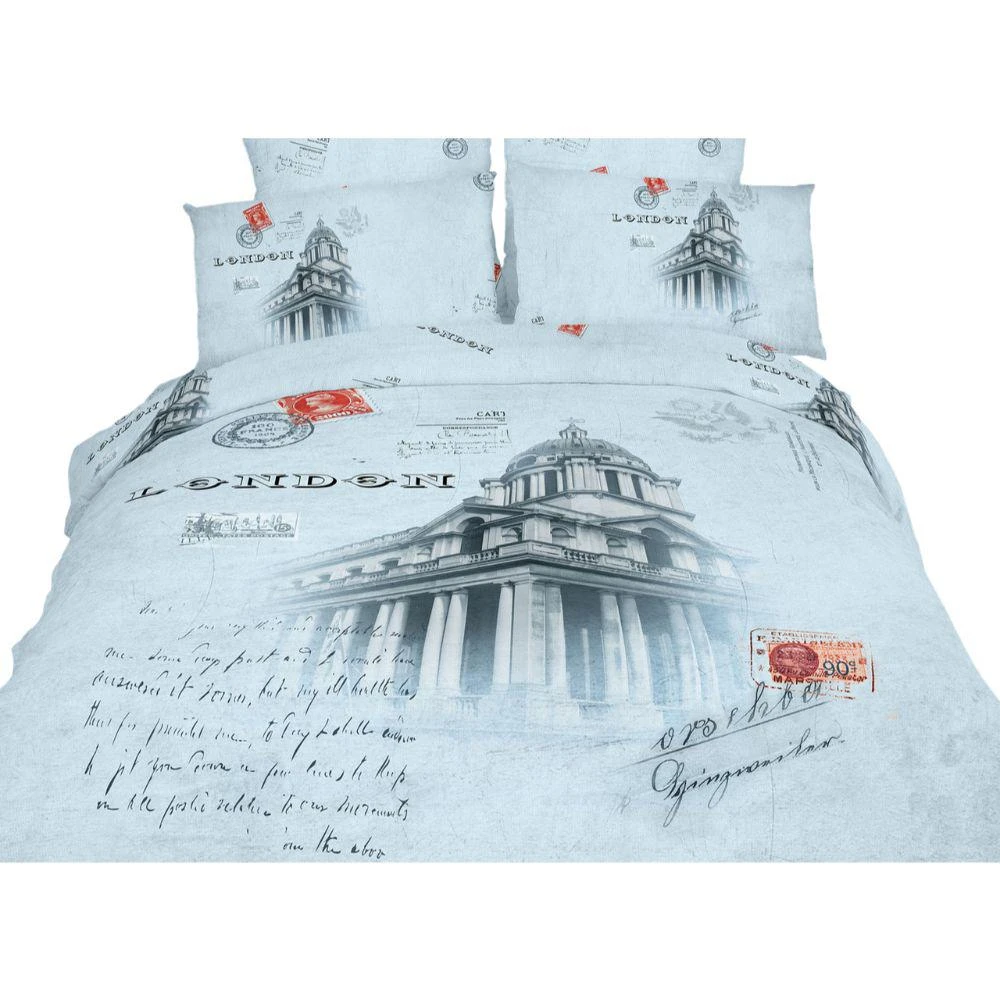 Dolce Mela Duvet Cover Sheets Set, London 1