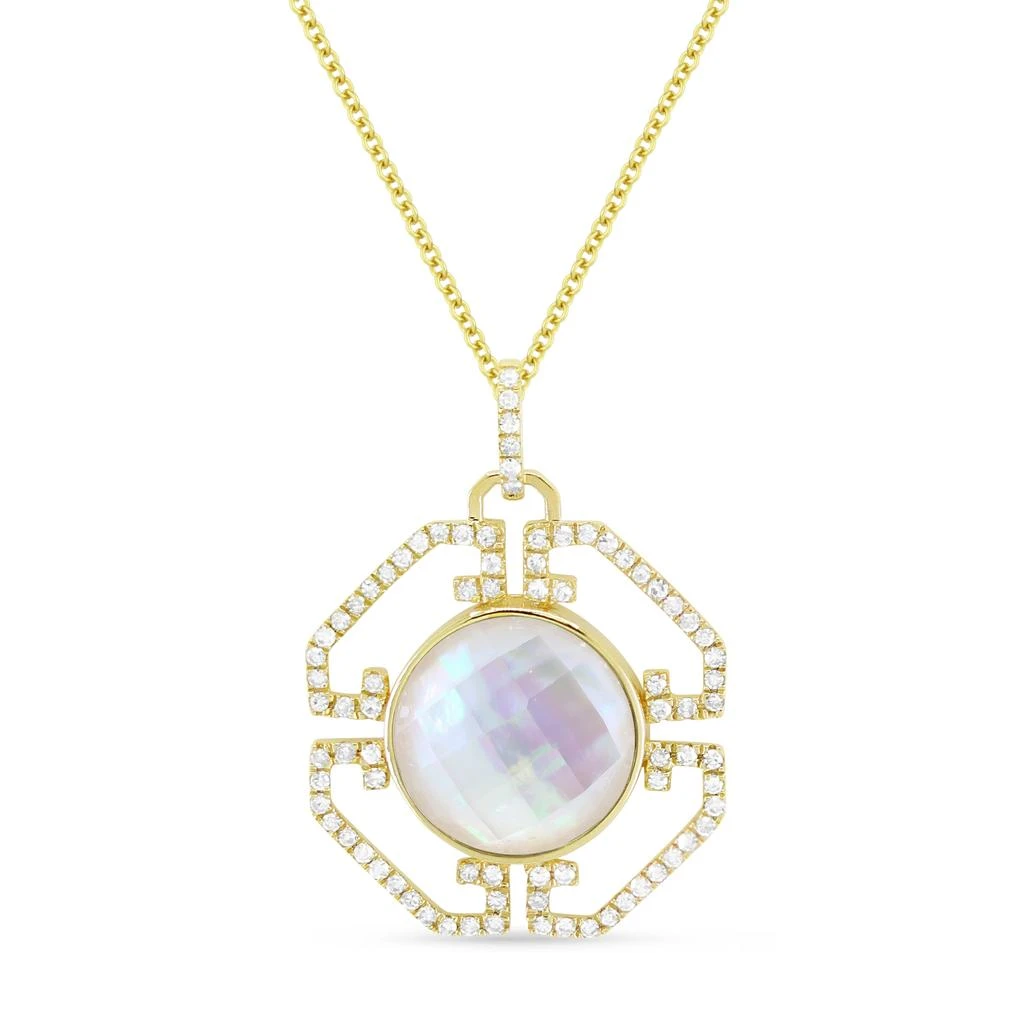 SSELECTS 2.70Ct Of Pearl 16"pendant Necklace In 14K Yellow Gold 1