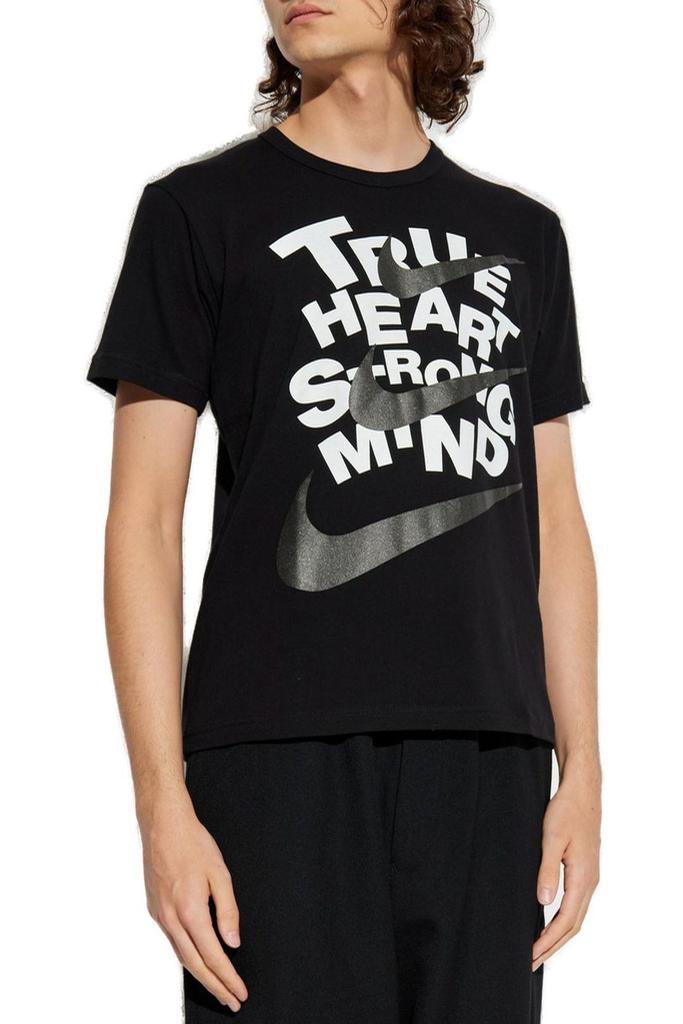 Shop Nike X Comme des Garçons Slogan-Printed Crewneck T-Shirt on