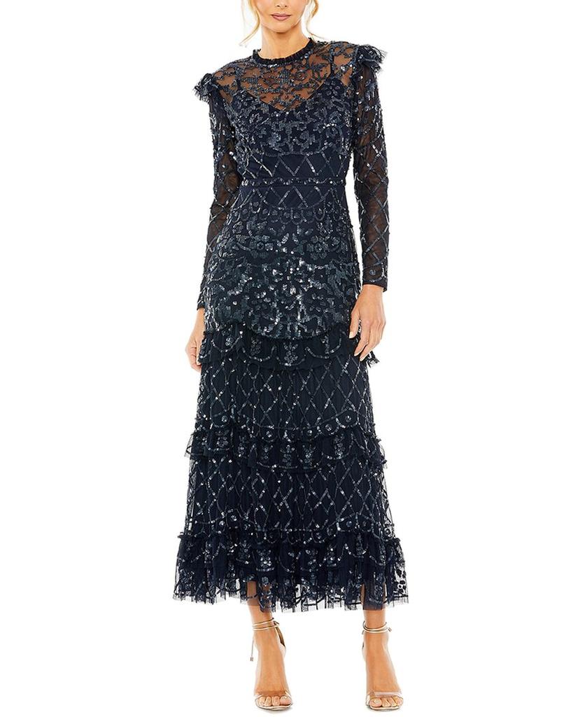Mac Duggal Flutter Tiered A-Line Dress