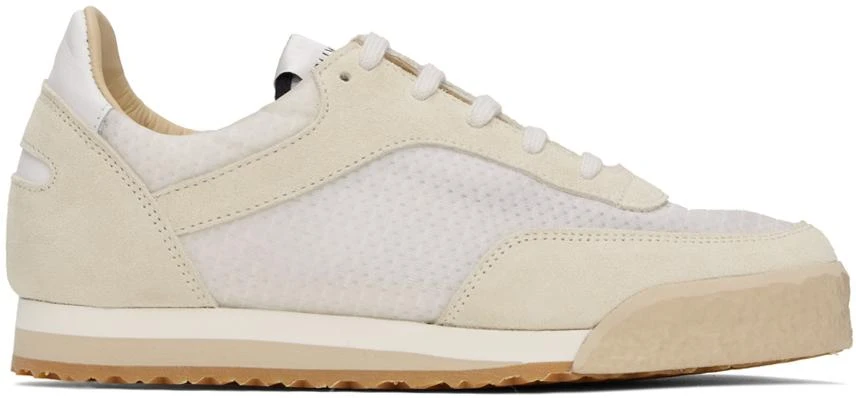 Spalwart White & Beige Pitch Low Sneakers 1
