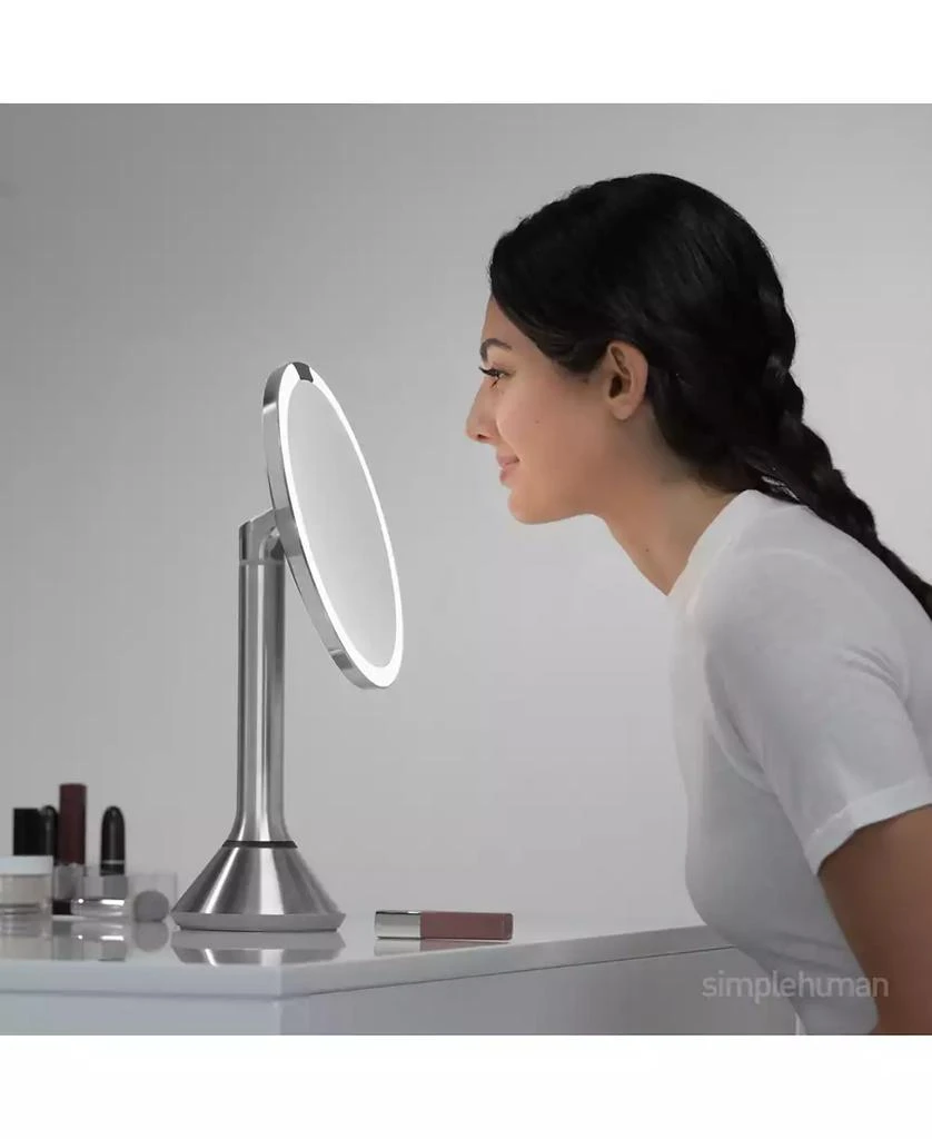 simplehuman 8" Round Sensor Makeup Mirror with Touch-Control Dual Light Settings 7