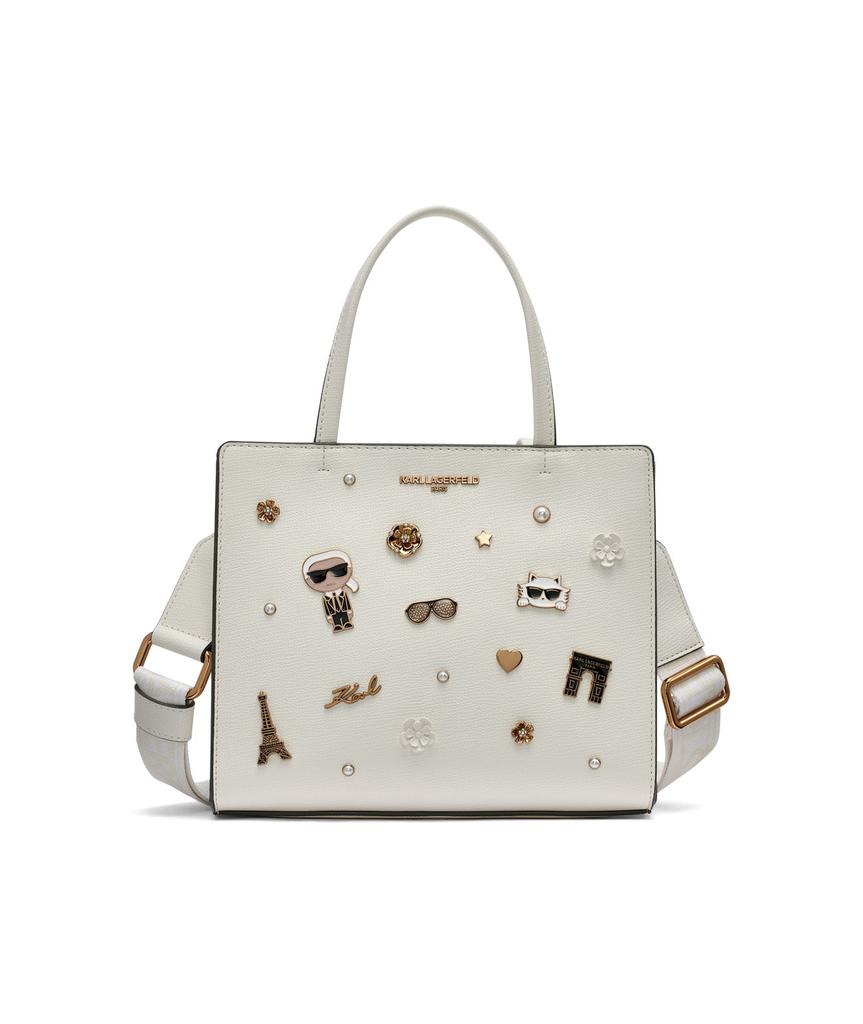 Karl Lagerfeld Paris MAYBELLE SATCHEL WITH PINS