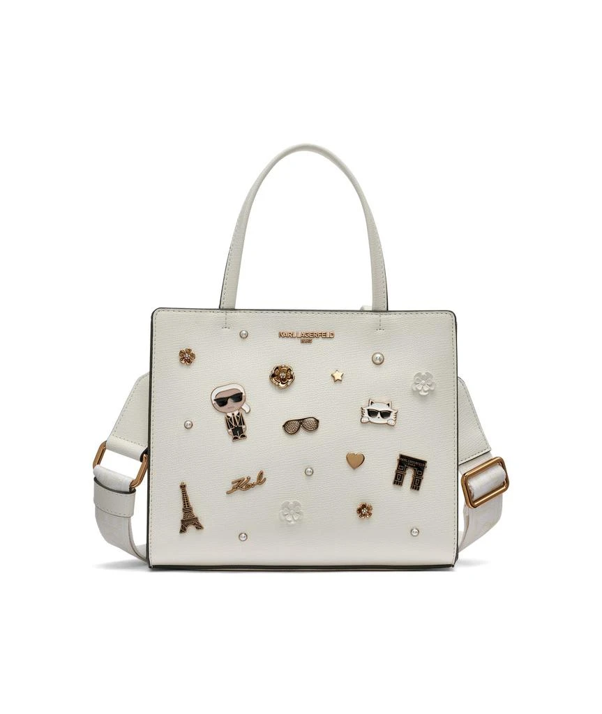 Karl Lagerfeld Paris MAYBELLE SATCHEL WITH PINS 1