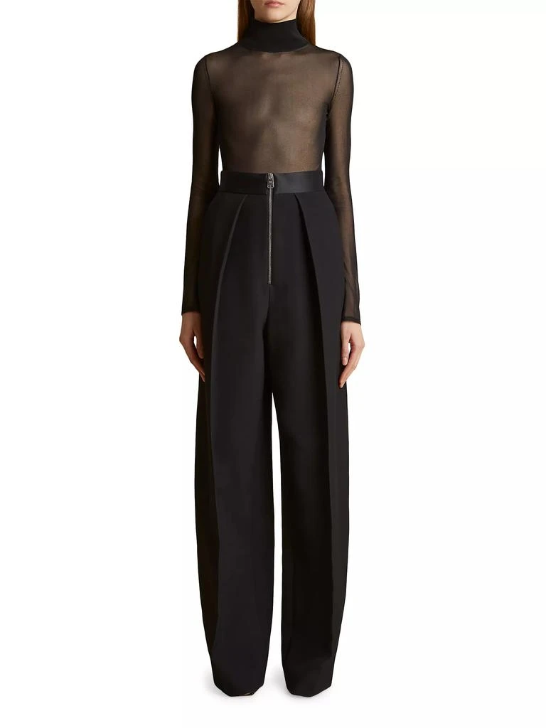 Khaite Tallin Sheer Turtleneck Bodysuit 2