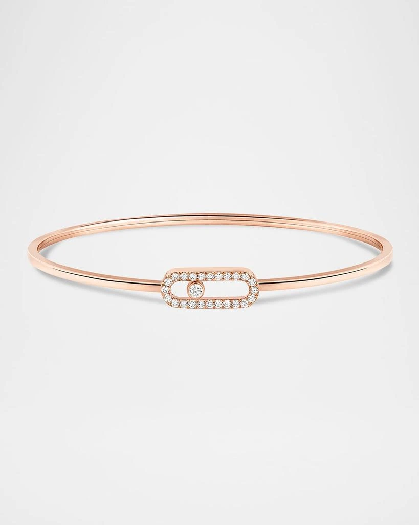 Messika MOVE UNO 18K PINK GOLD FLEX DIAMOND PAVE BRACELET