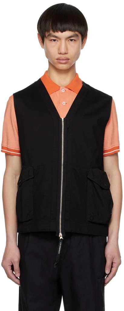 C.P. Company Black Zip Vest 1