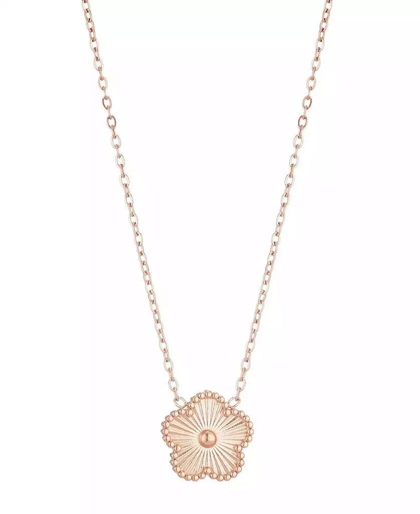 ADORNIA Tarnish Resistant Rose Gold 5-Leaf Clover Pendant Necklace