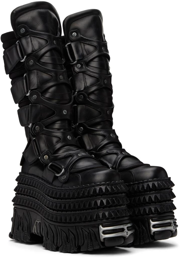 Vetements Black New Rock Edition Tower Boots 4