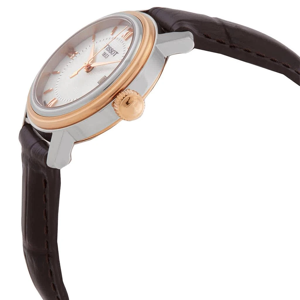 Tissot Tissot Bridgeport Quartz White Mother Of Pearl Dial Brown Leather Band Stainless Steel Case Ladies Watch T097.010.26.118.00 2