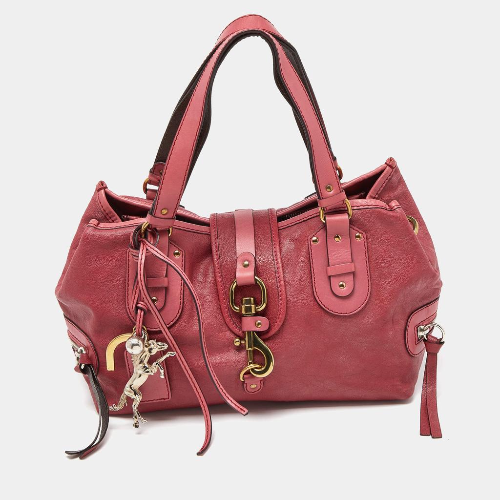 Chloe Chloe Pink/Brown Leather Paddington Satchel
