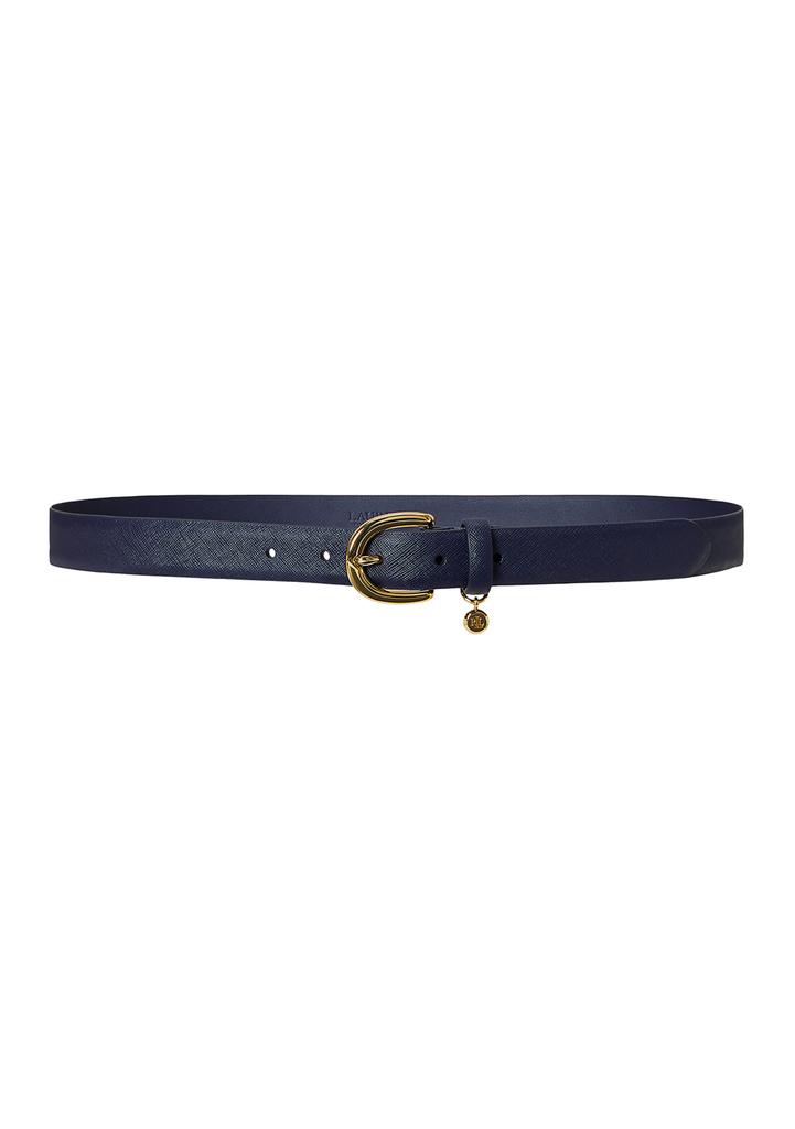 Ralph Lauren Charm Crosshatch Leather Belt