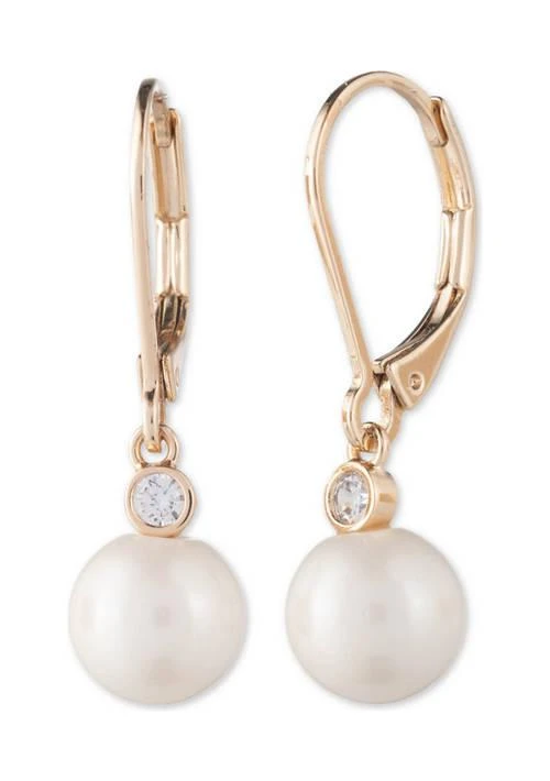 Ralph Lauren Gold Tone Pearl Drop Earrings