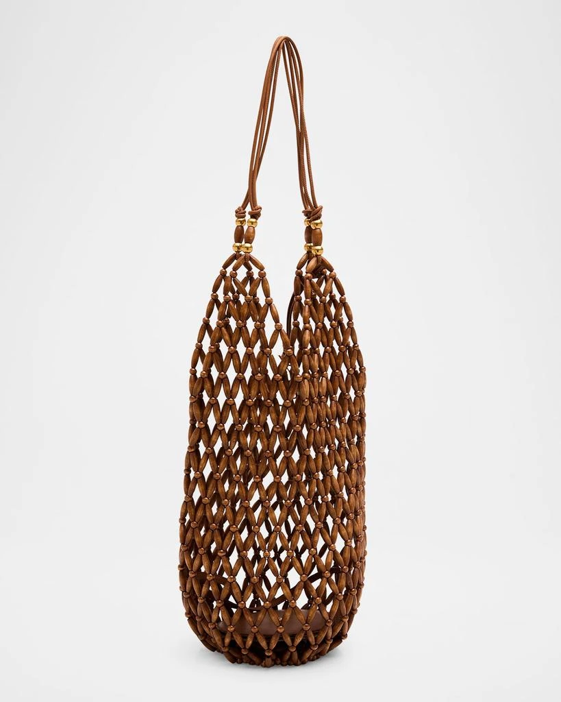 Yves Saint Laurent Le 5 A 7 YSL Hobo Bag in Beaded Wood 2