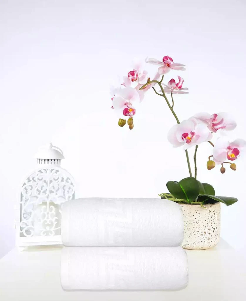 OZAN PREMIUM HOME Milos Greek Key 100% Turkish Cotton Hand Towel, 16" x 30" 2