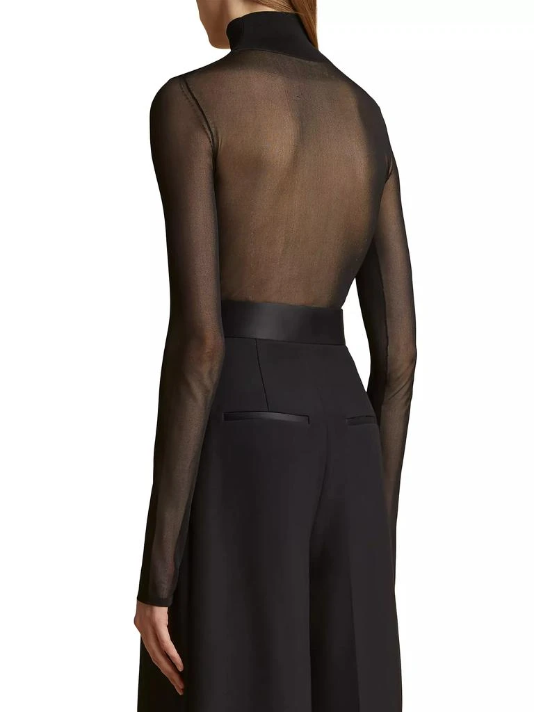 Khaite Tallin Sheer Turtleneck Bodysuit 4