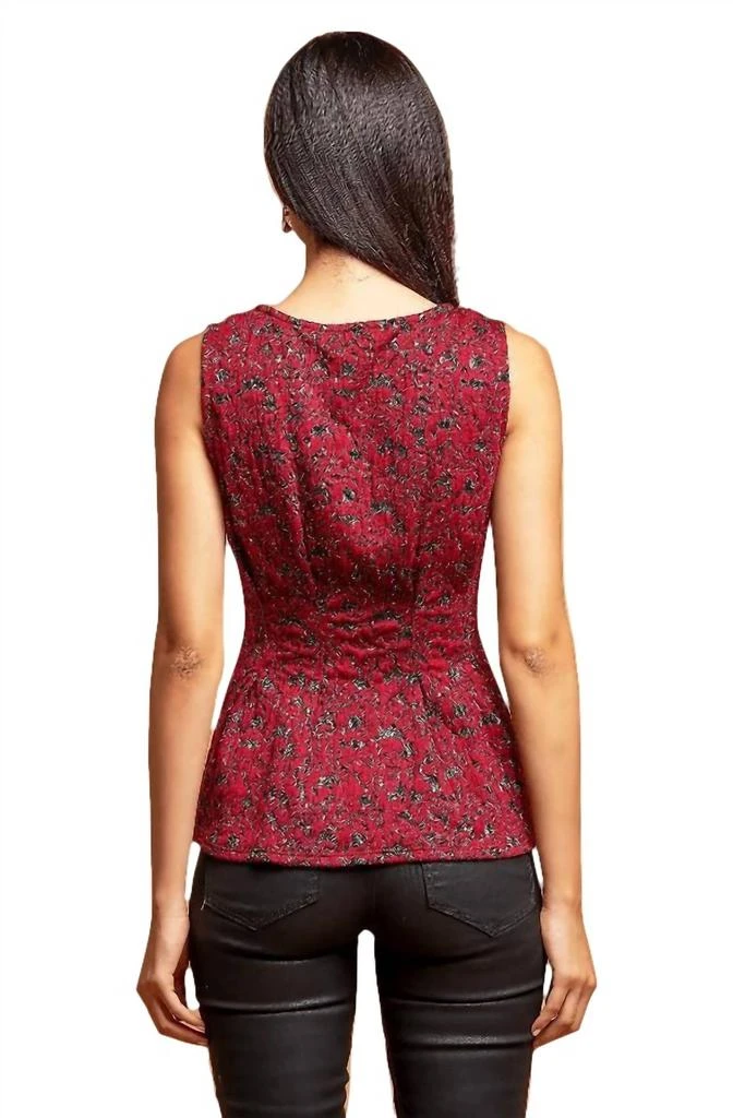 Eva Franco Metallic Peplum Top 3