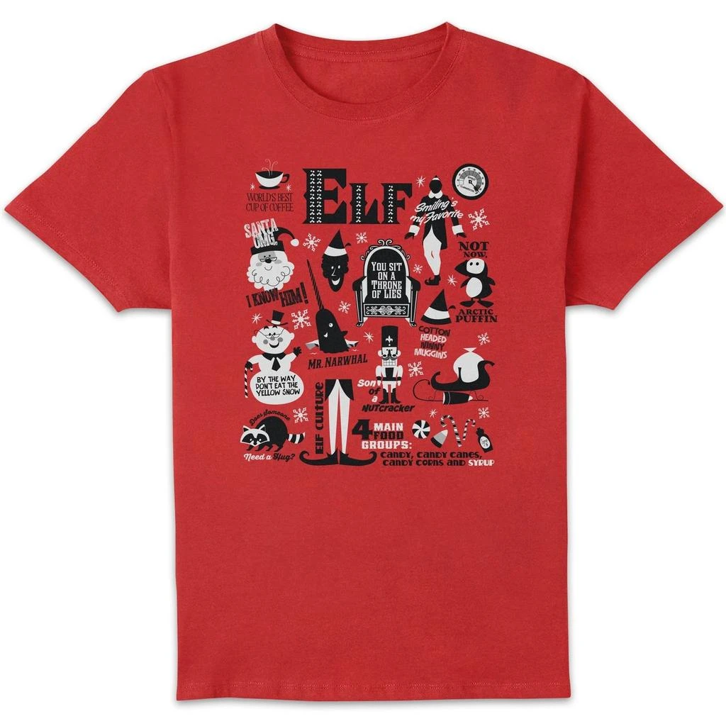Elf Elf Men's Christmas T-Shirt - Red 1