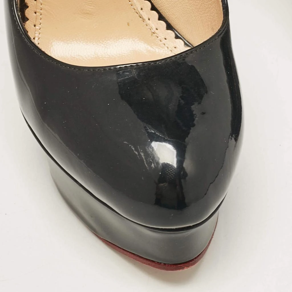 Charlotte Olympia Charlotte Olympia Black Patent Leather Dolly Platform Pumps size 38 7