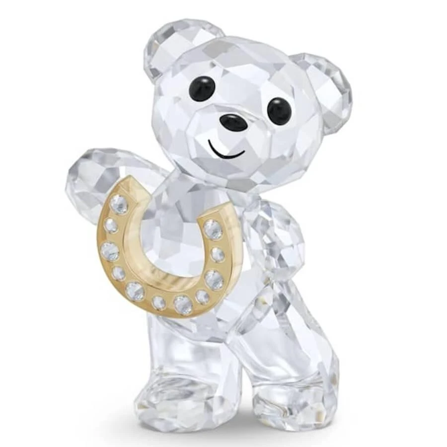Swarovski Swarovski Kris Bear Lucky Horseshoe Crystal Figurine