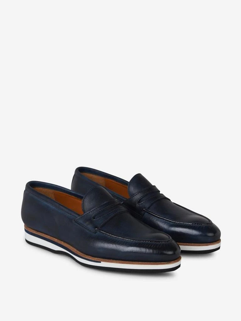 Bontoni Bontoni Constrast Sole Leather Loafers 4