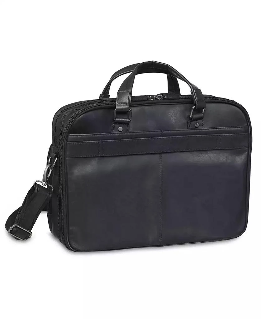 Mancini Leather Goods Buffalo Collection Expandable Double Compartment Laptop/ Tablet Briefcase 3